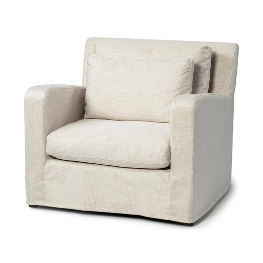 Denly III 38 X 38.25 X 34.5 Beige Slipcover Upholstered Arm Chair