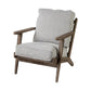 Olympus VI Frost Grey Fabric Wrapped Wooden Frame Accent Chair