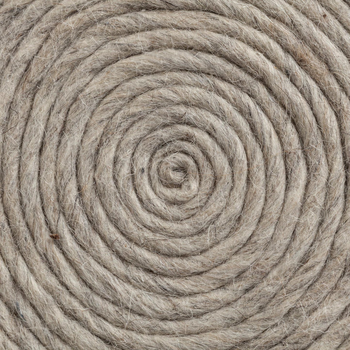 Allium Oatmeal Handwoven Wool Cylindrical Pouf