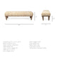 Alder II 55L x 16W Cream Upholstered Seat Wooden Base Accent Bench
