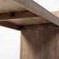 Elaine III 60L x 16W Brown Wood Angled Leg Console Table