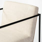 Stamford 40" Total Height Light Beige Upholstered Seat w/ Wood Back, Metal Frame Bar Stool