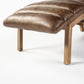 Pierre Whiskey Genuine Leather Armless Chaise Lounge Chair