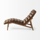 Pierre Whiskey Genuine Leather Armless Chaise Lounge Chair