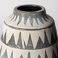 Delaney Small Gray Patterned Ceramic Vase