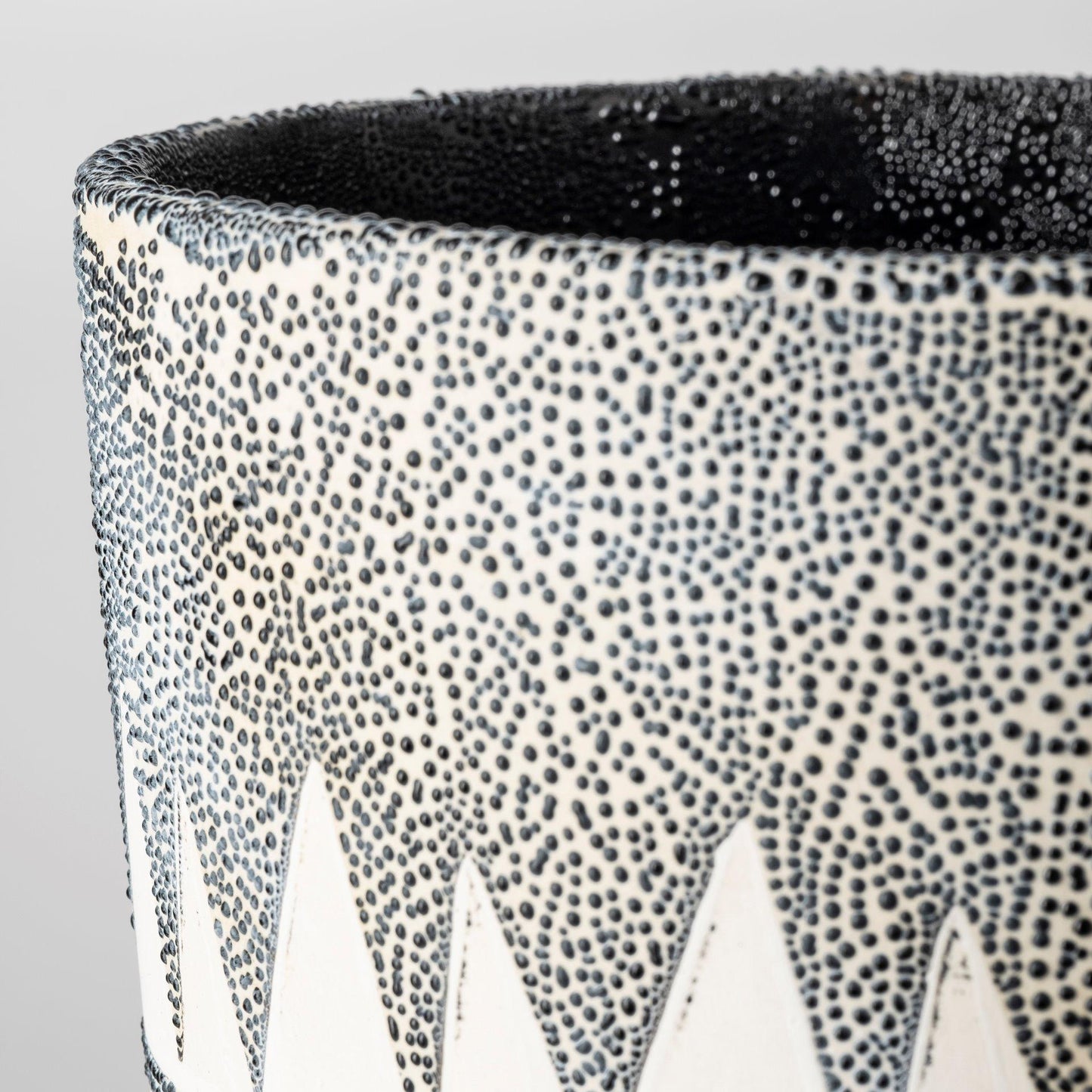 Delaney Tall Gray Patterned Ceramic Vase
