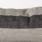 Nancy 22 x 22 Beige With Black Stripe Detail Decorative Pillow Cover