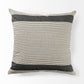 Nancy 22 x 22 Beige With Black Stripe Detail Decorative Pillow Cover