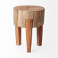 Asco 18"H Rustic Solid Reclaimed Wood Stool