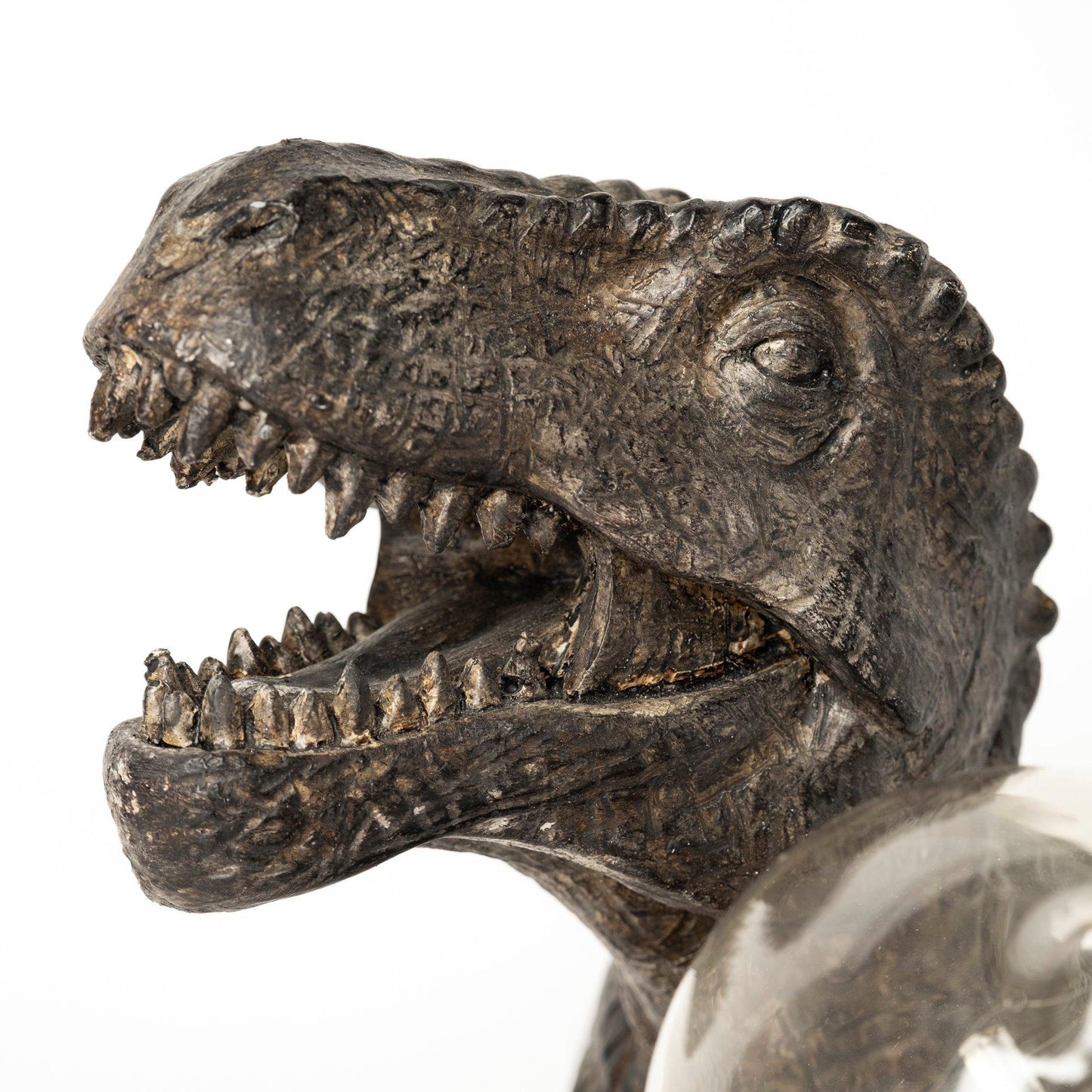 Raptor (10.6"H) Dark Tone Resin Tyrannosaurus Rex Table Lamp