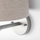 Chester 10 x 47 Gray Metal and Beige Fabric Shade Wall Sconce