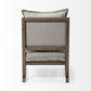 Sherlock Frost Gray Wood Frame Accent Chair