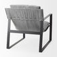 Guilia Castlerock Gray With Metal Frame Sling Accent Chair