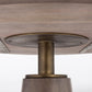 Maxwell II 54" Round Brown Solid Wood Top Brown Wood/Gold Metal Base Dining Table
