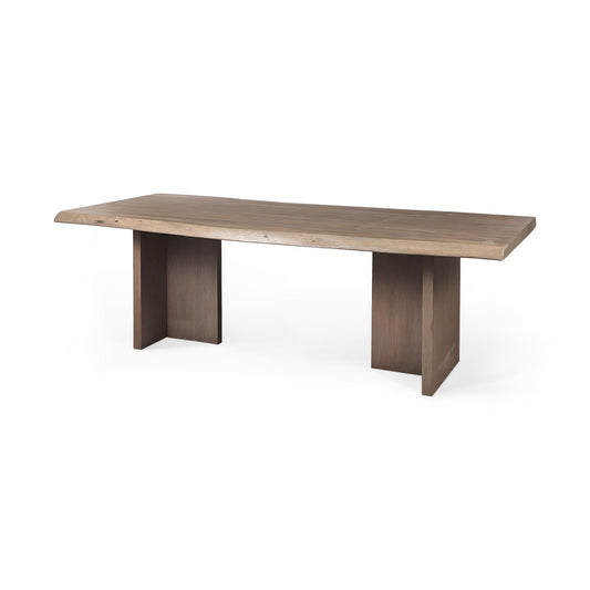 Konstantin 94.0 x 40.0 x 30.0 Medium Brown Wood W/ Live Edge Rectangular Dining Table