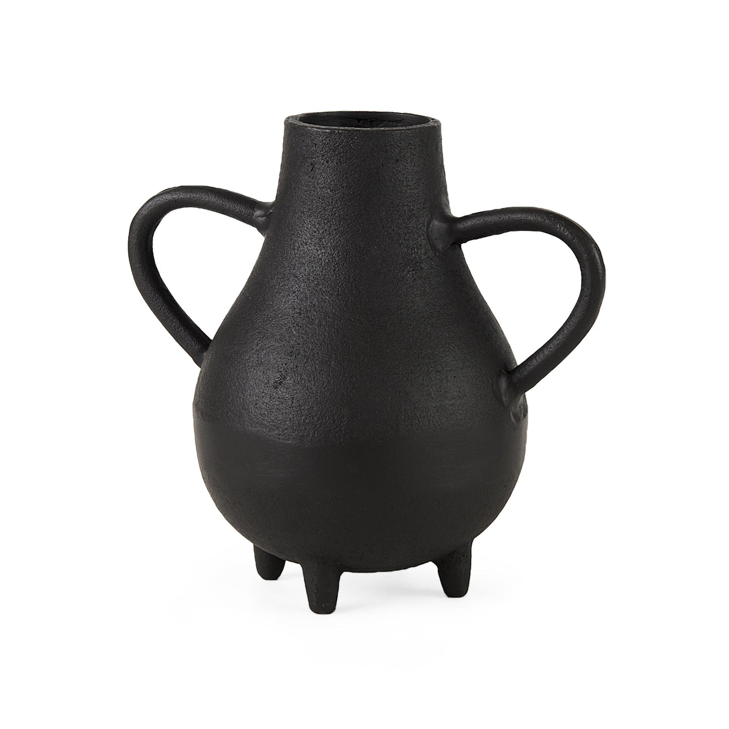 Cyrus 8.7L x 4.7W x 8.3H Black Two handled Vase Decorative Object