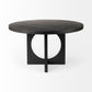 Liesl 54.L x 54.0W x 30.0H Black Wood W/ Circular Top Dining Table