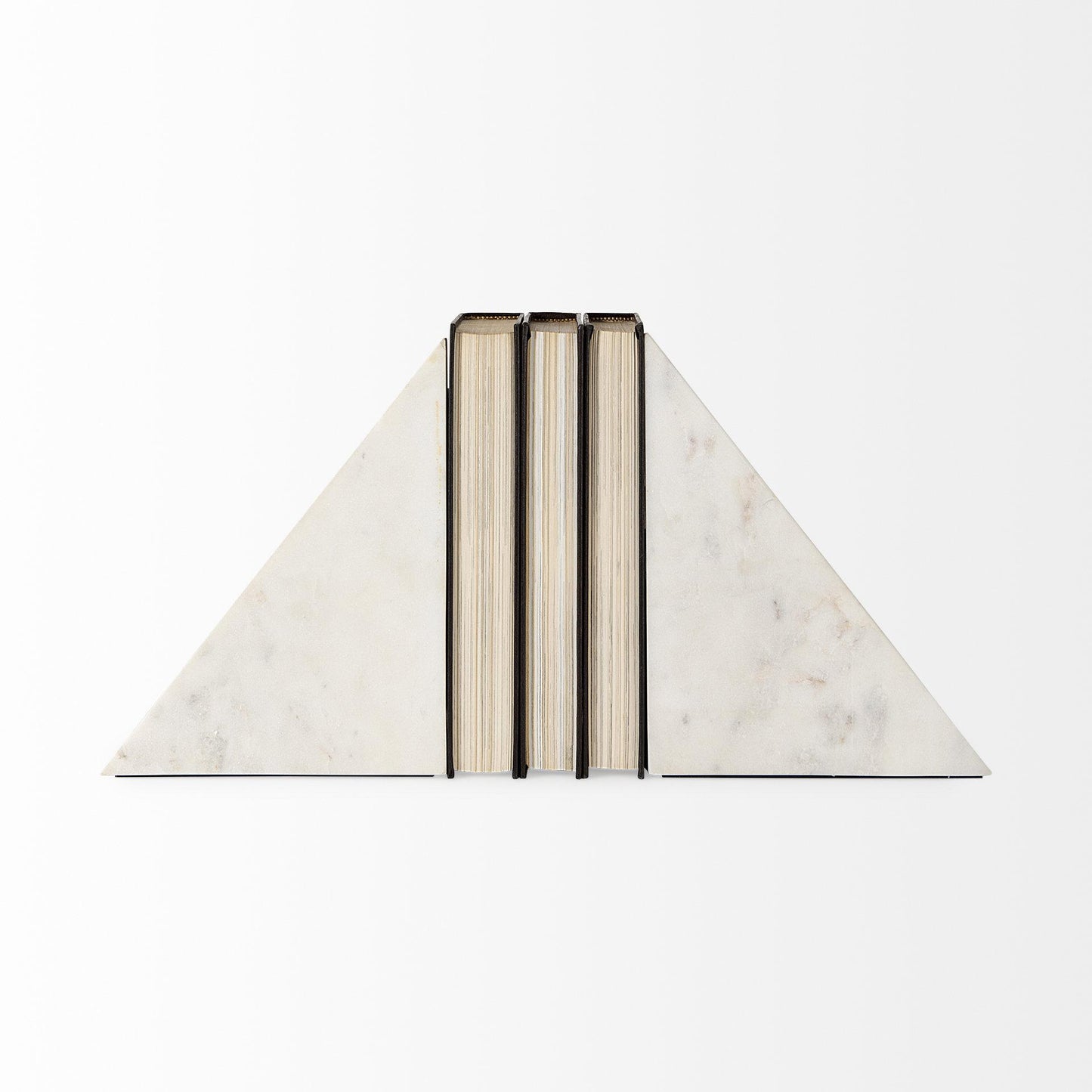 Sophia 7.0L x 5.3W x 9.3H Marble Set Of Two Book Ends