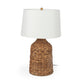 Campanile 12.0 L x 12.0 W x 18.8 H Brown Whicker Table Lamp