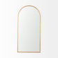 Giovanna 23.6L x 1.2W x 48.8H Gold Metal Frame Rounded Arch Vanity Mirror