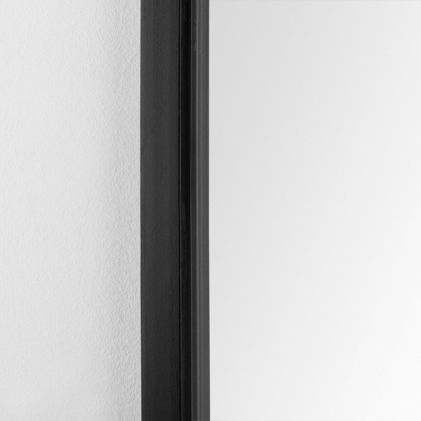 Giovanna 23.6L x 1.2W x 48.8H Black Metal Frame Pointed Arch Vanity Mirror