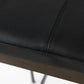 Millie 16.75L x 17.75W x 30.25H Black Leather Seat W/ Metal Frame Bar Stool