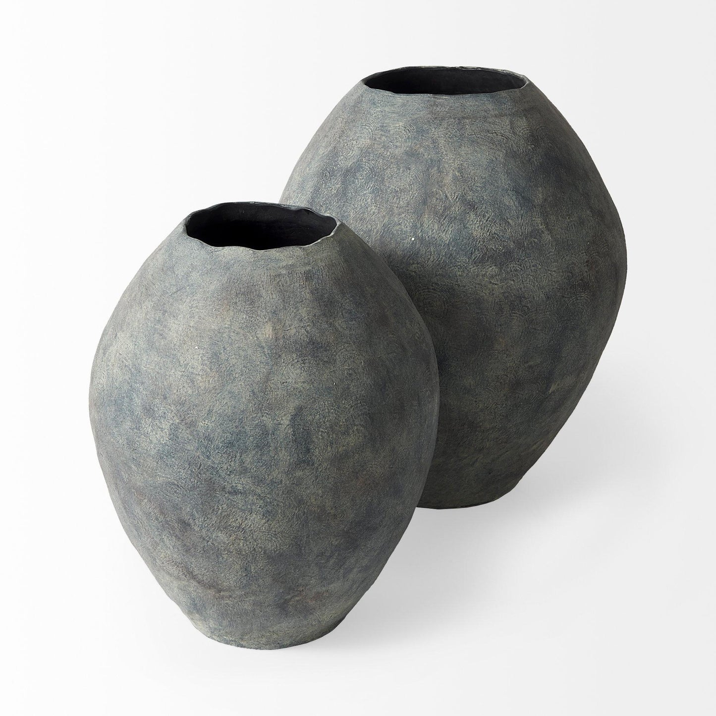 Gobi 23L x 28H Large Gray Ceramic Oval Vase