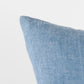 Brigitta 20L x 20W Blue and Cream Fabric Striped Decorative Pillow Cover