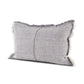 Thais 13L x 21W Gray Fabric Fringed Decorative Pillow Cover