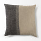 Isolde 20L x 20W Beige and Black Fabric Color Blocked Decorative Pillow Cover