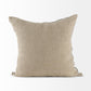 Isolde 20L x 20W Beige and Black Fabric Color Blocked Decorative Pillow Cover