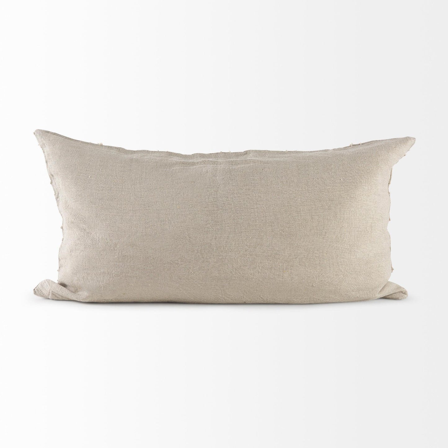Ivivva 14L x 26W Beige Fabric Textured Decorative Pillow Cover