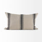Hattie 13L x 21W Beige and Black Fabric Striped Decorative Pillow Cover