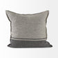 Zadie 20L x 20W Light Gray and Dark Gray Fabric Color Blocked Decorative Pillow Cover