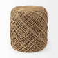 Allium Brown Handwoven Wool Cylindrical Pouf