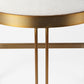 Hollyfield 20.5 x 19.7 x 28.7 Cream Fabric Seat W/ Gold Metal Base Counter Stool