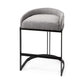 Hollyfield 20.5 x 19.7 x 28.7 Gray Fabric Seat W/ Gray Metal Base Counter Stool