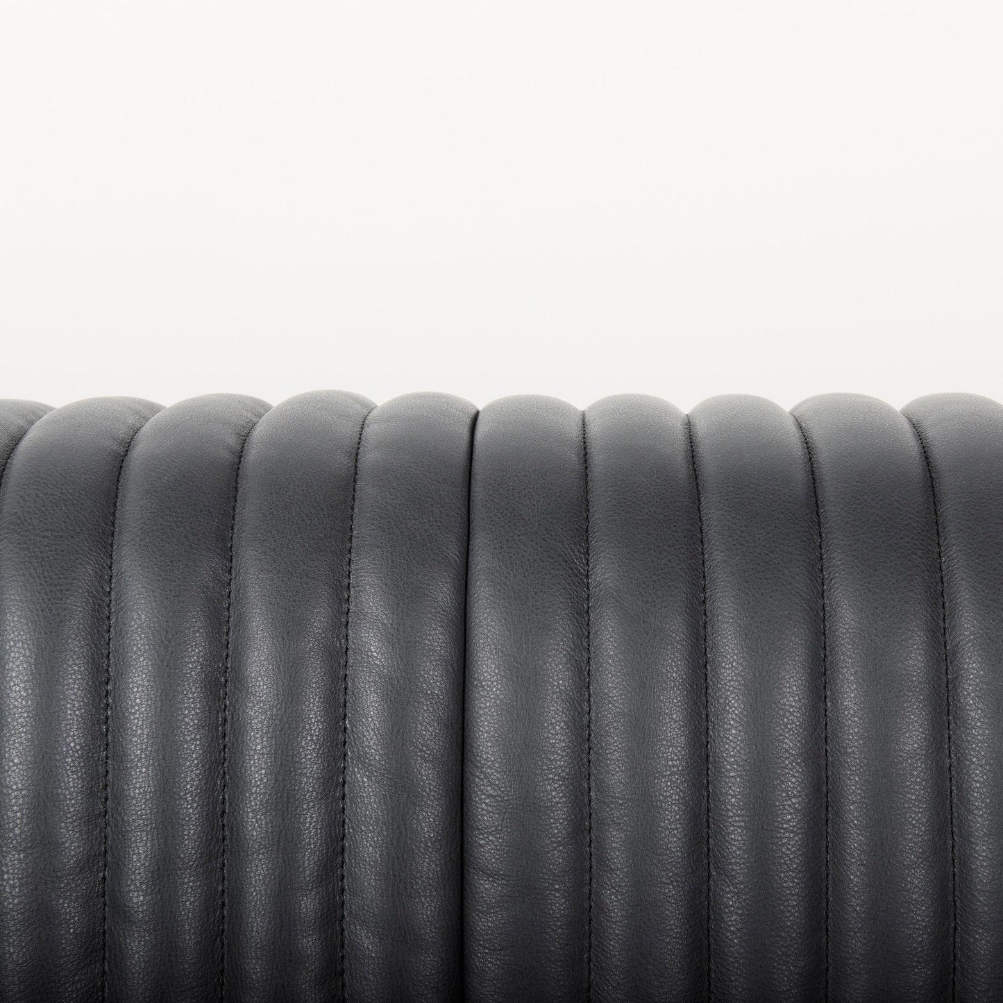 Ricciardo Black Leather Wrapped Three Seater Sofa