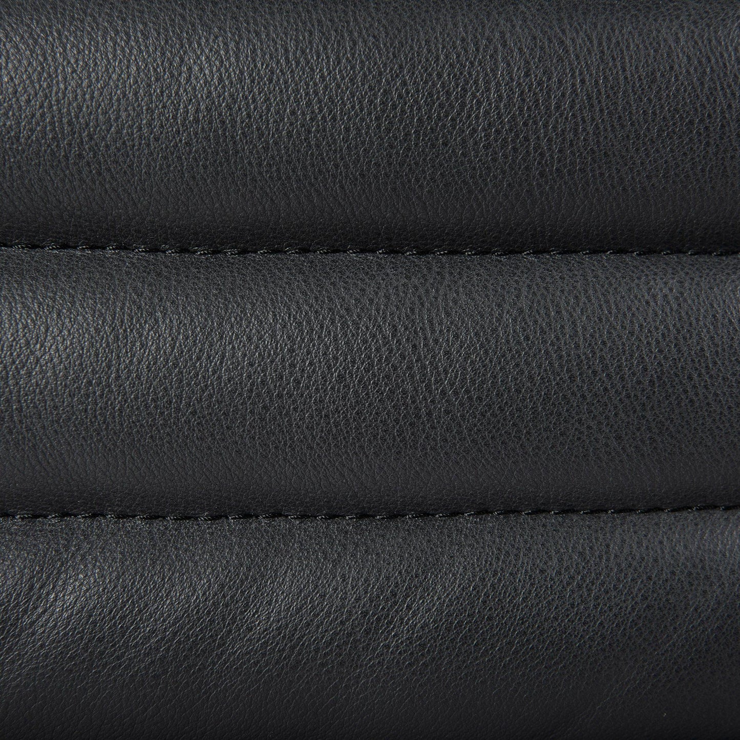 Ricciardo Black Leather Wrapped Three Seater Sofa