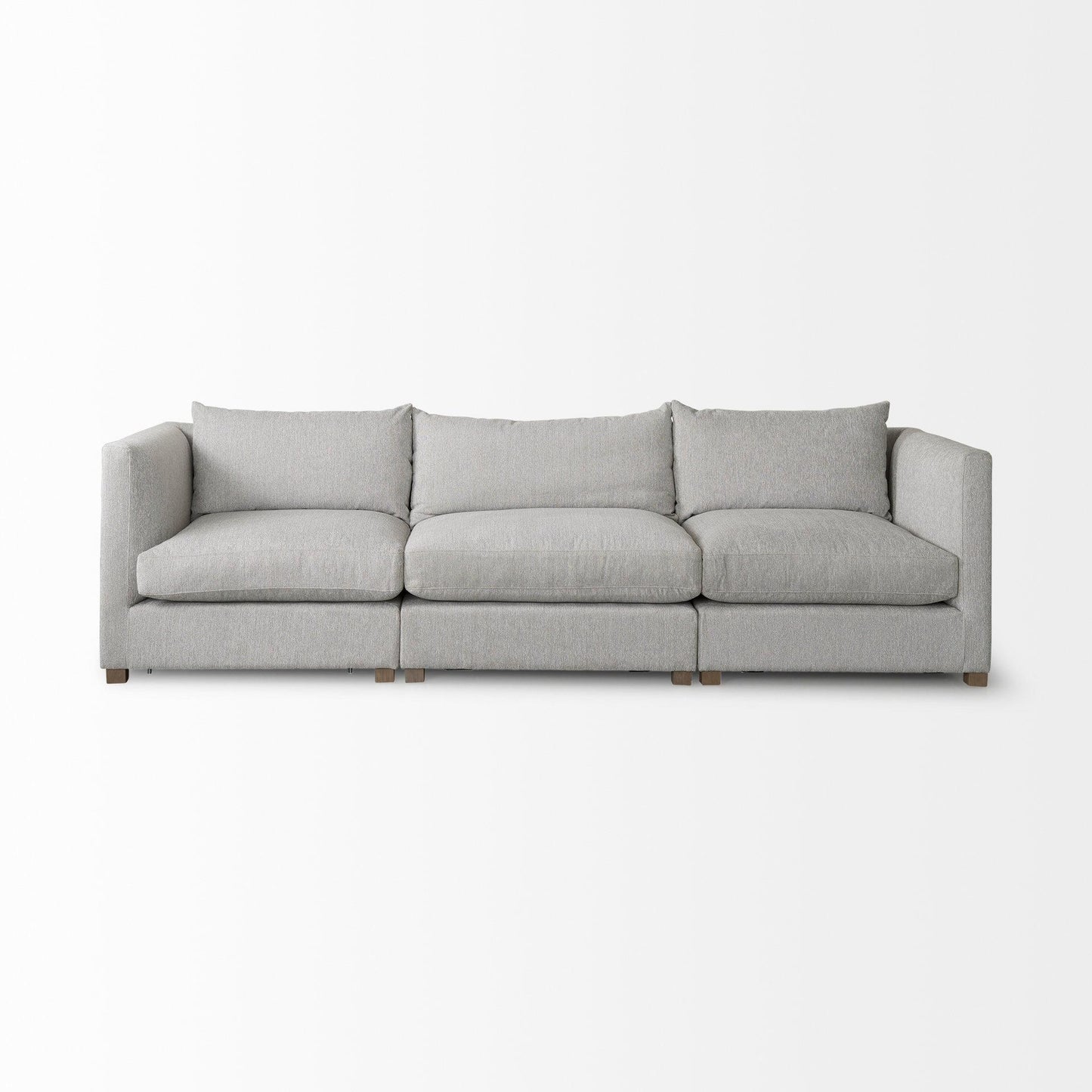 Valence 3 Piece Light Gray Modular Sofa Set