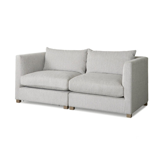 Valence 2 Piece Light Gray Modular Sofa Set