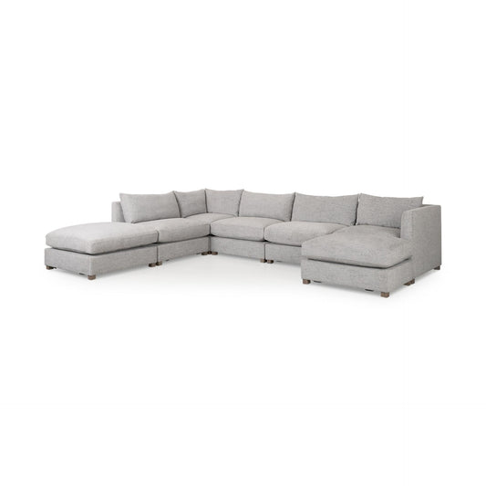 Valence 7 Medium Gray Modular Sofa Set