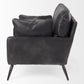 Cochrane 34.5L x 33.0W x 32.5H Black Leather Wrapped Chair