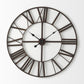 Pender 29.9L x 1.8W x 29.9H Black Iron Round Wall Clock