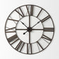 Pender 40.0L x 2.4W x 40.0H Black Iron Round Wall Clock