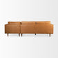 Svend 111.4L x 68.0W x 33.9H Tan Leather Right Chaise Sectional Sofa