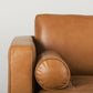 Svend 111.4L x 68.0W x 33.9H Tan Leather Right Chaise Sectional Sofa