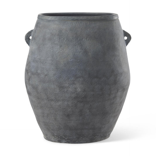 Zuma 27.2L x 20.5W x 31.9H Dark Gray Ceramic Floor Vase
