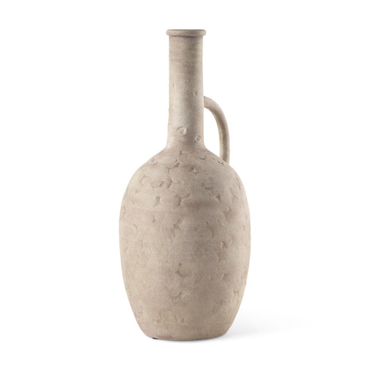 Zenni 6.9L x 7.1W x 16.5H Beige Ceramic Vase