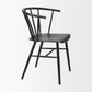Colin 21.3L x 21.3W x 30.3H Black Metal Dining Chair